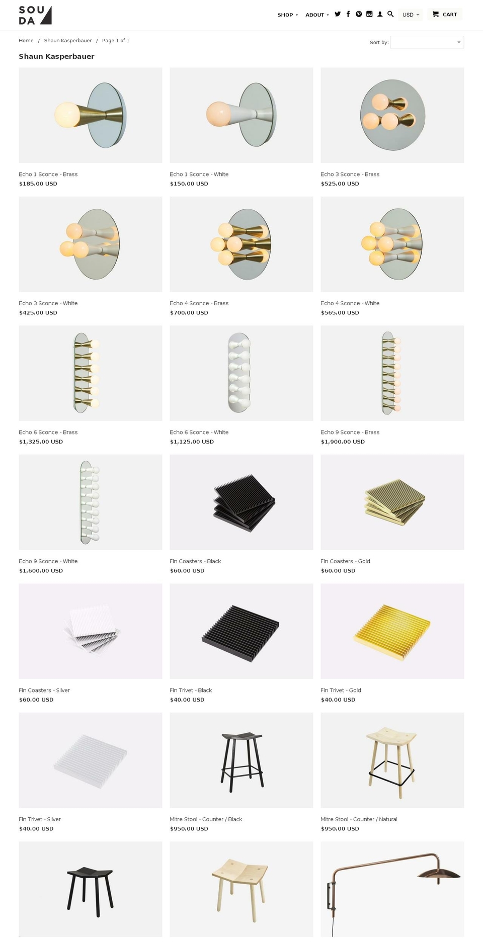 shaunkasperbauer.com — Shopify storefront screenshot