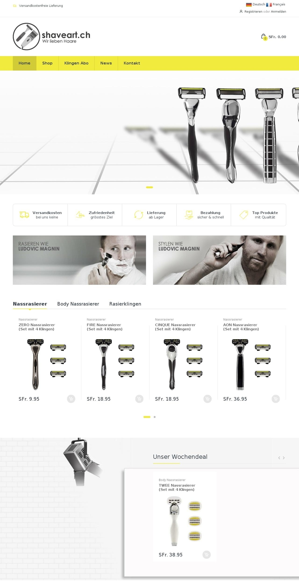 shave-art.com shopify website screenshot