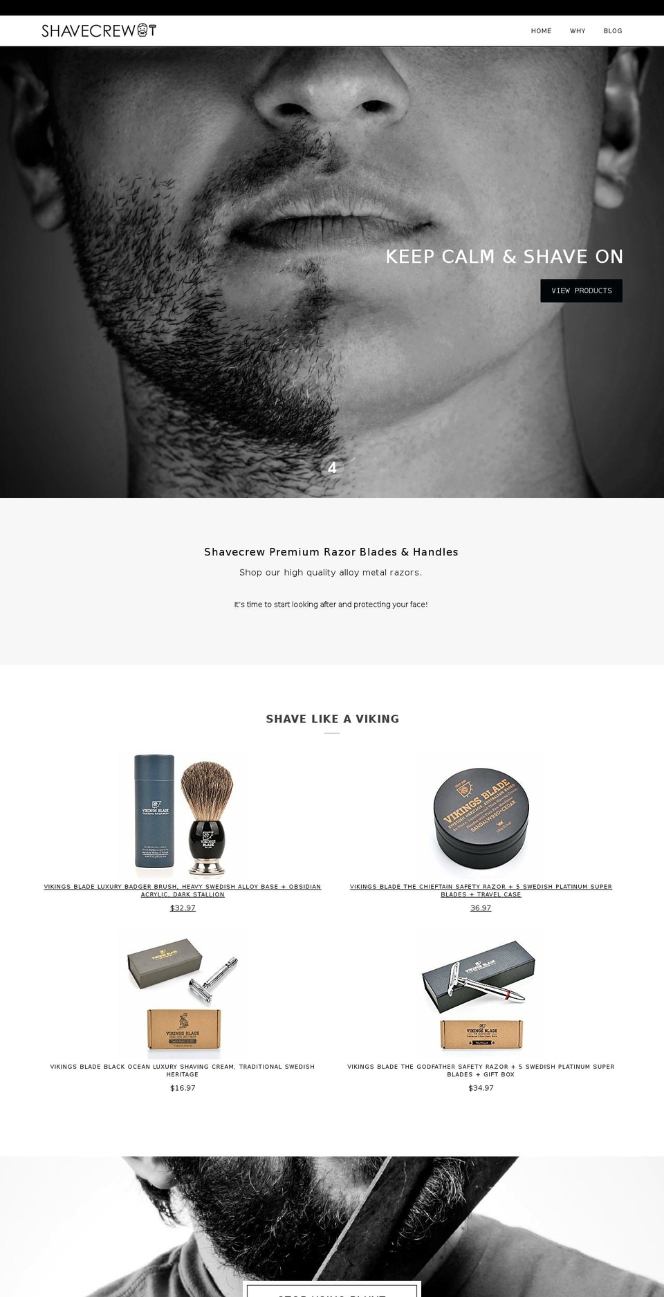 shavecrew.com shopify website screenshot