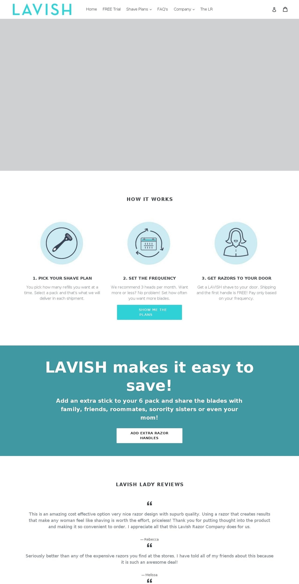 LAVISH - 2017 Shopify theme site example shavelavish.com