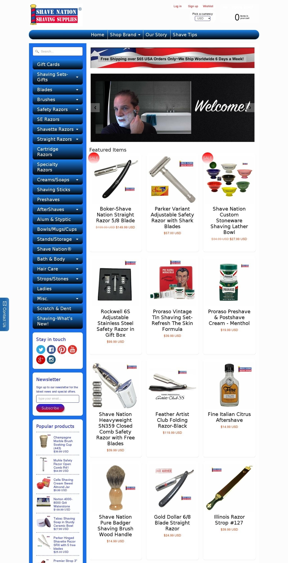 shavenation.com shopify website screenshot