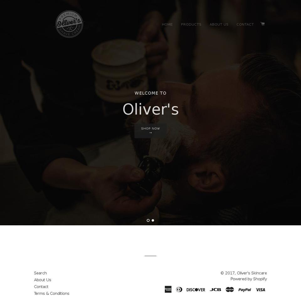 shavewitholivers.com shopify website screenshot