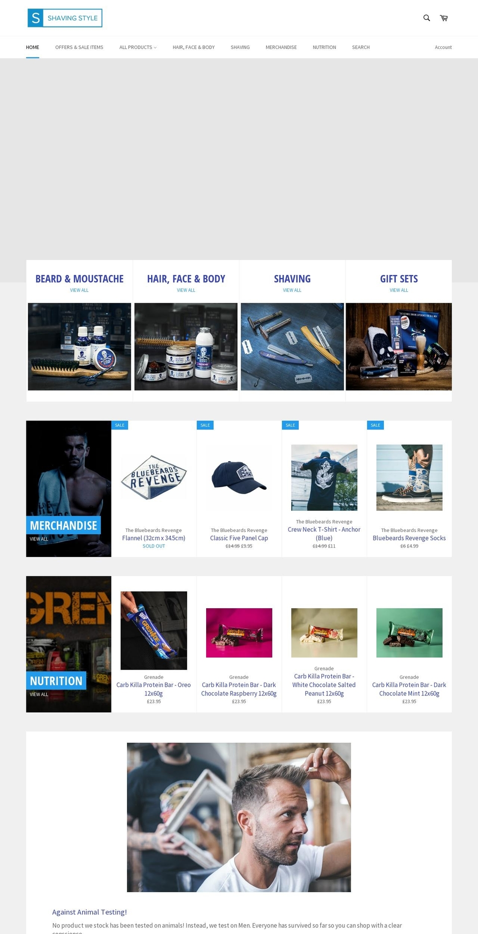 shavingstyle.co.uk shopify website screenshot