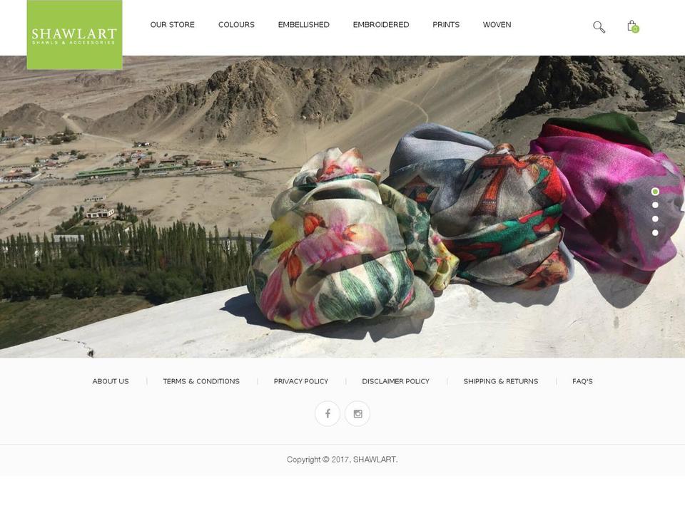 shawlart.com shopify website screenshot