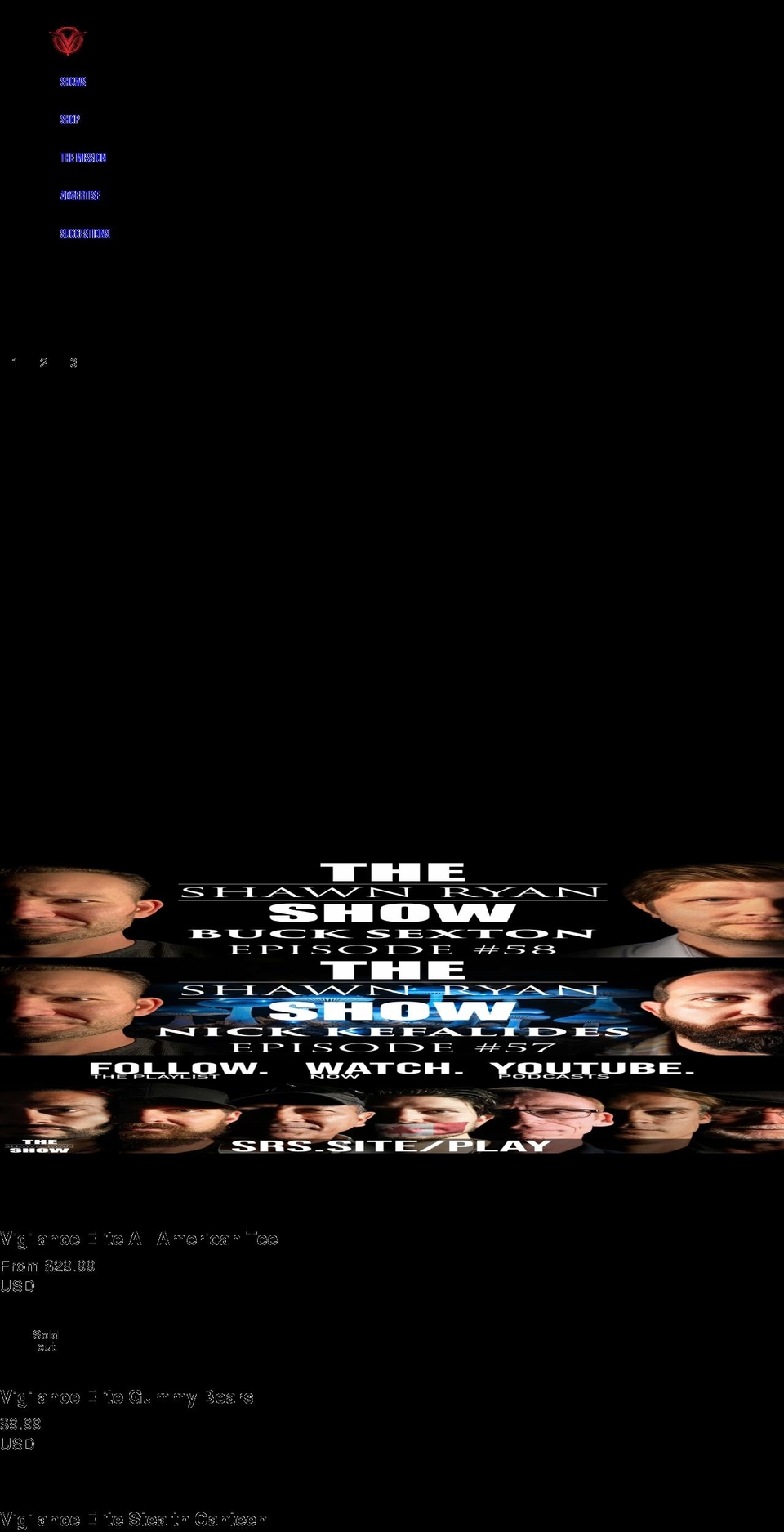 shawnryanshow.com shopify website screenshot