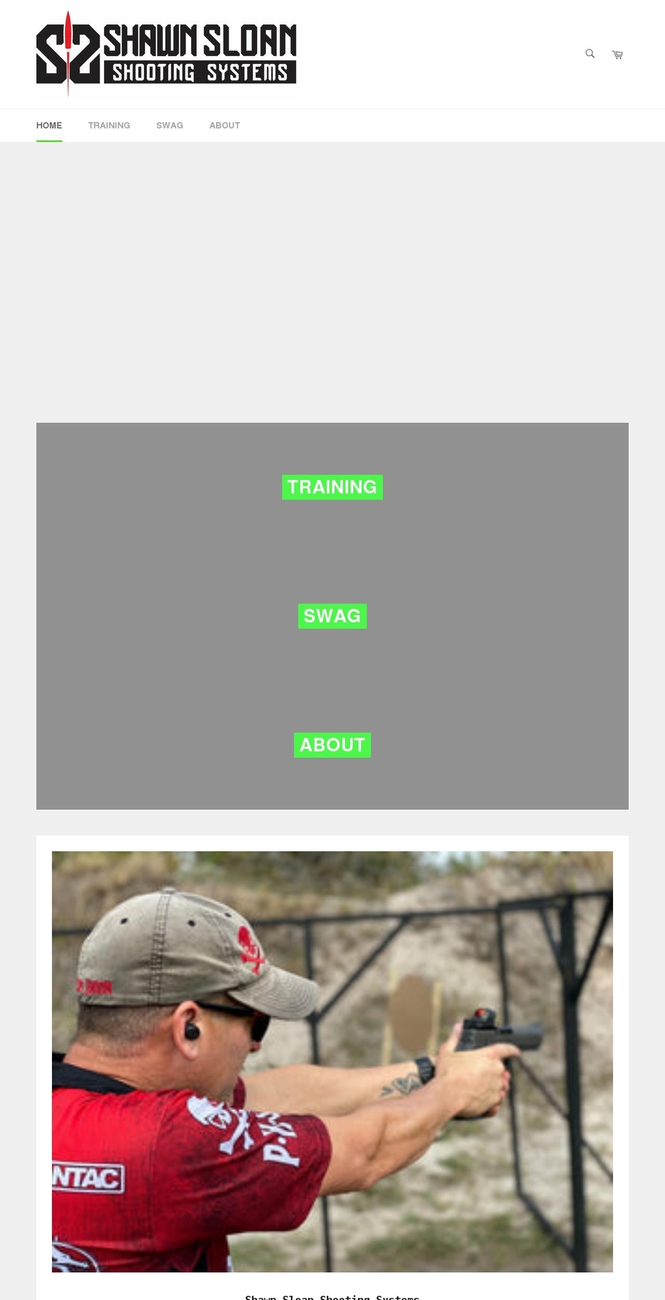 shawnsloanshootingsystems.com shopify website screenshot