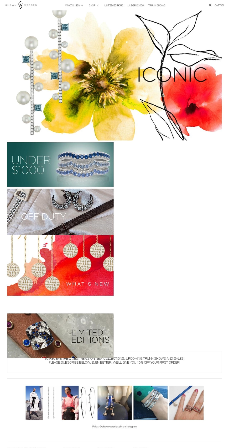 shawnwarrenjewelry.com shopify website screenshot