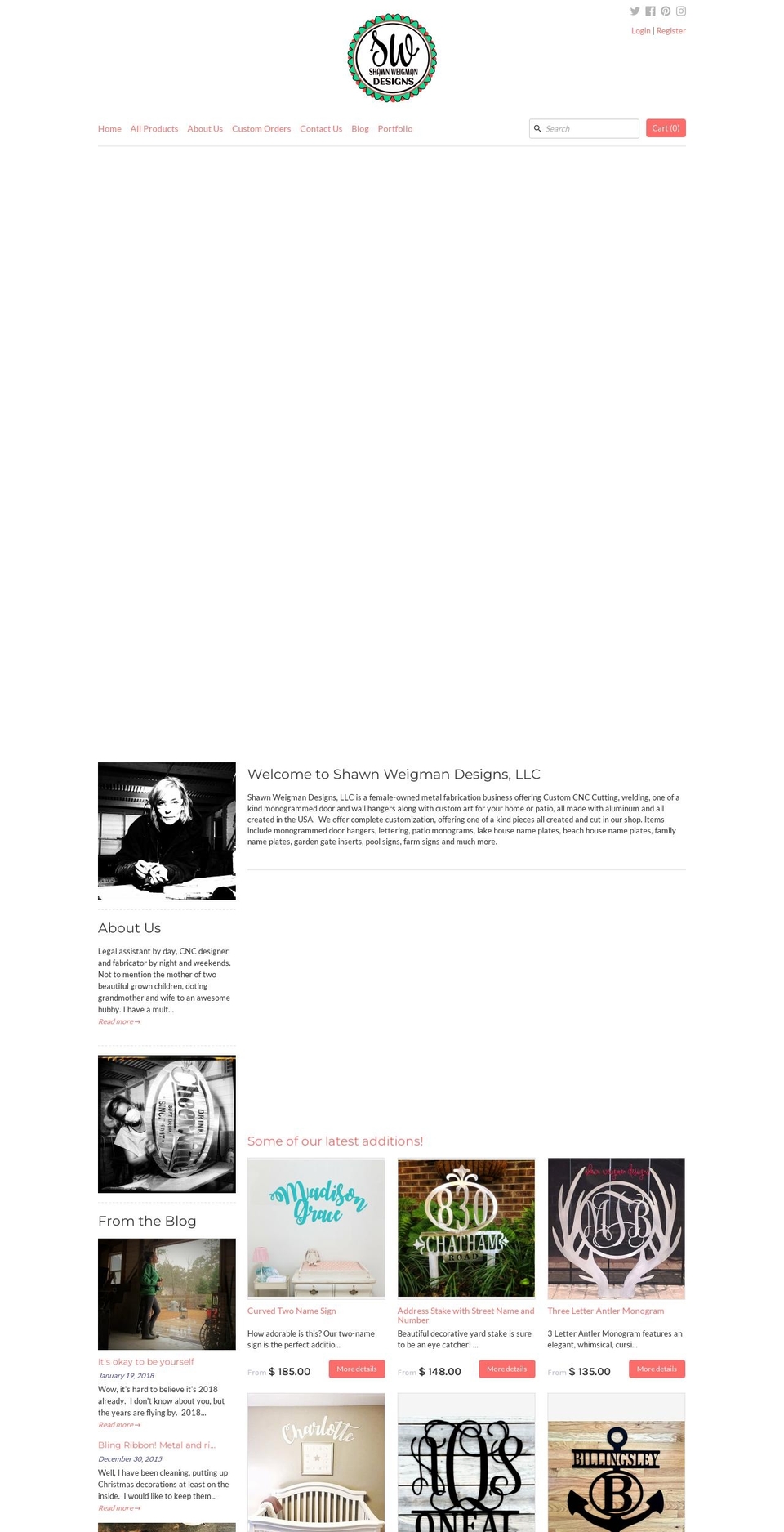 shawnweigman.com — Shopify storefront screenshot