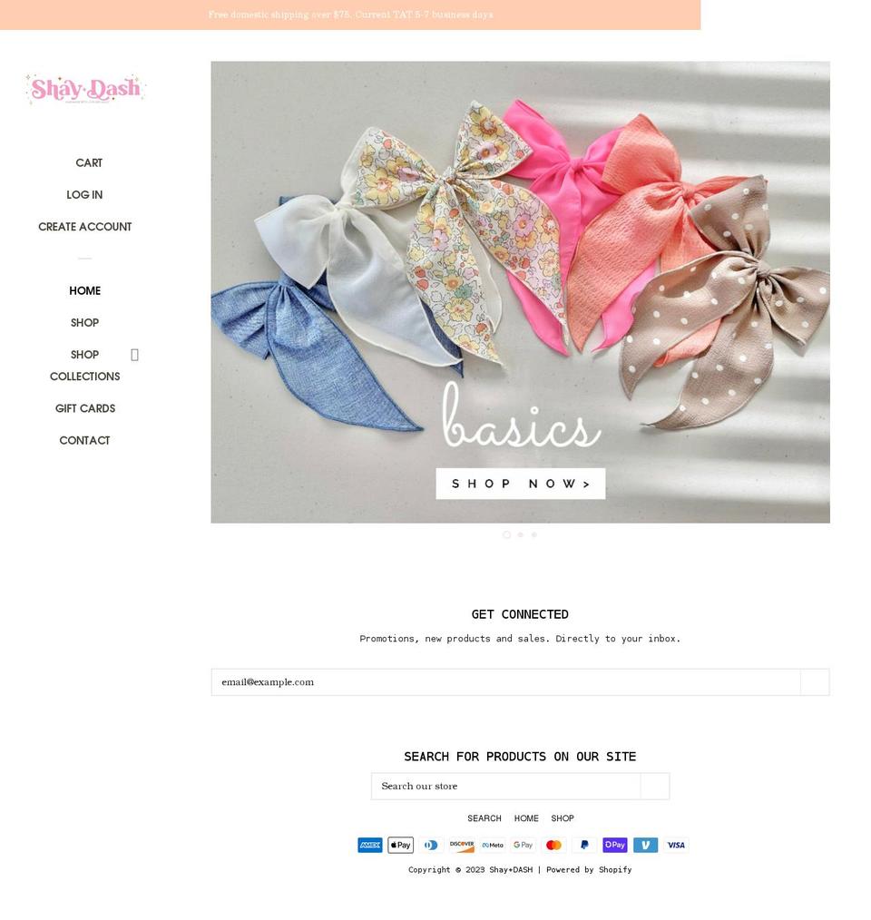 Pop Afterpay Shopify theme site example shayanddash.com