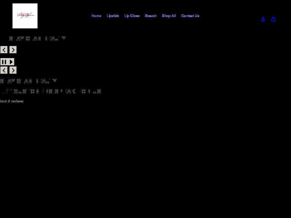 shayglambeauty.com shopify website screenshot