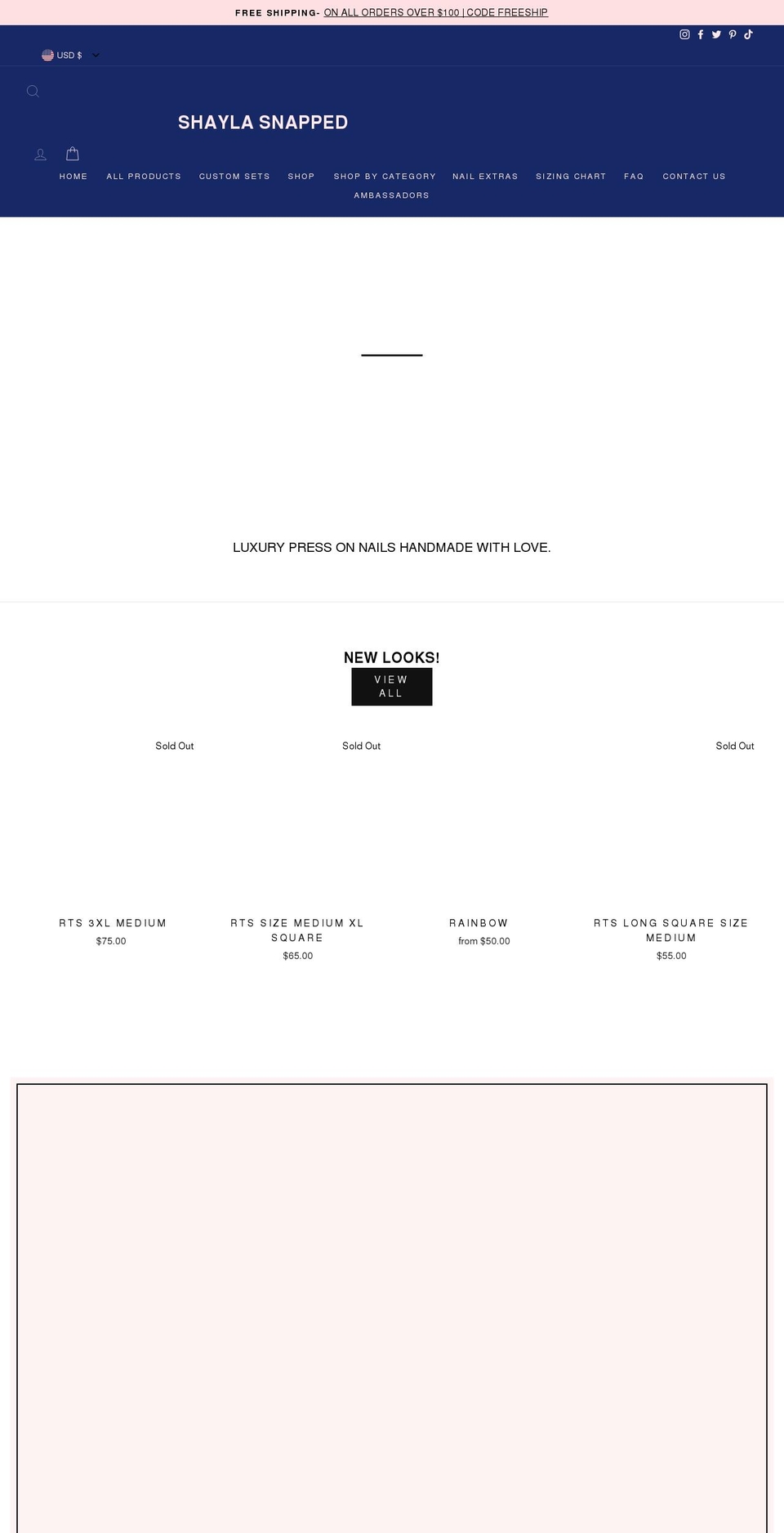 shaylasnapped.com shopify website screenshot