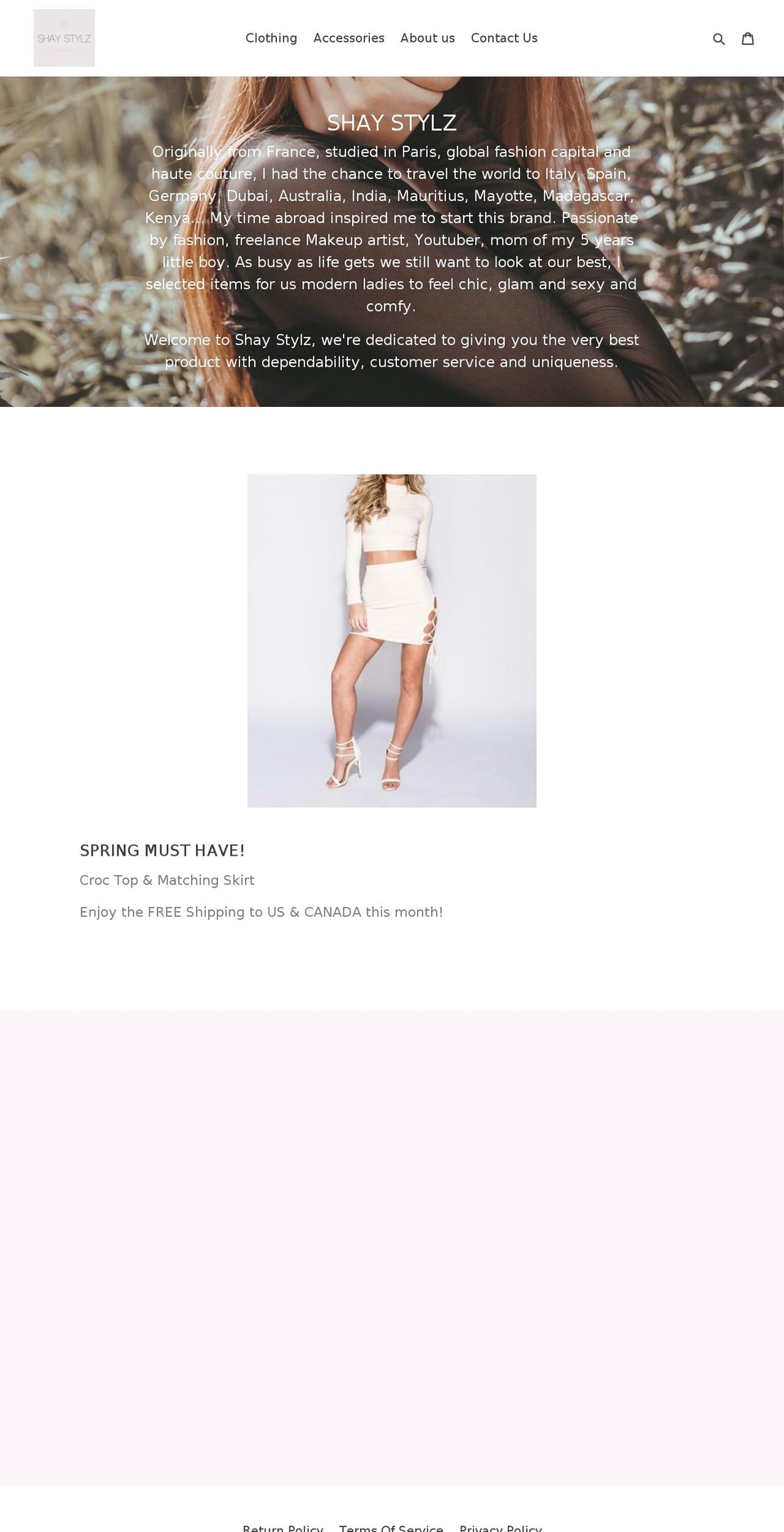 shaystylz.com — Shopify storefront screenshot