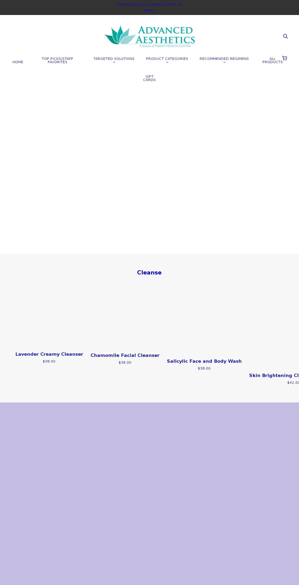 shc-advanced-aesthetics.myshopify.com shopify website screenshot