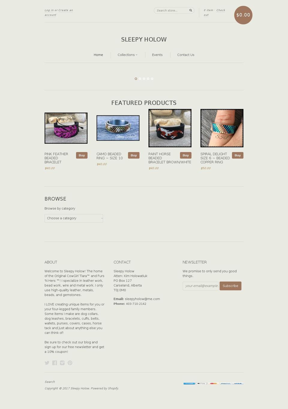 shcustomleather.com shopify website screenshot