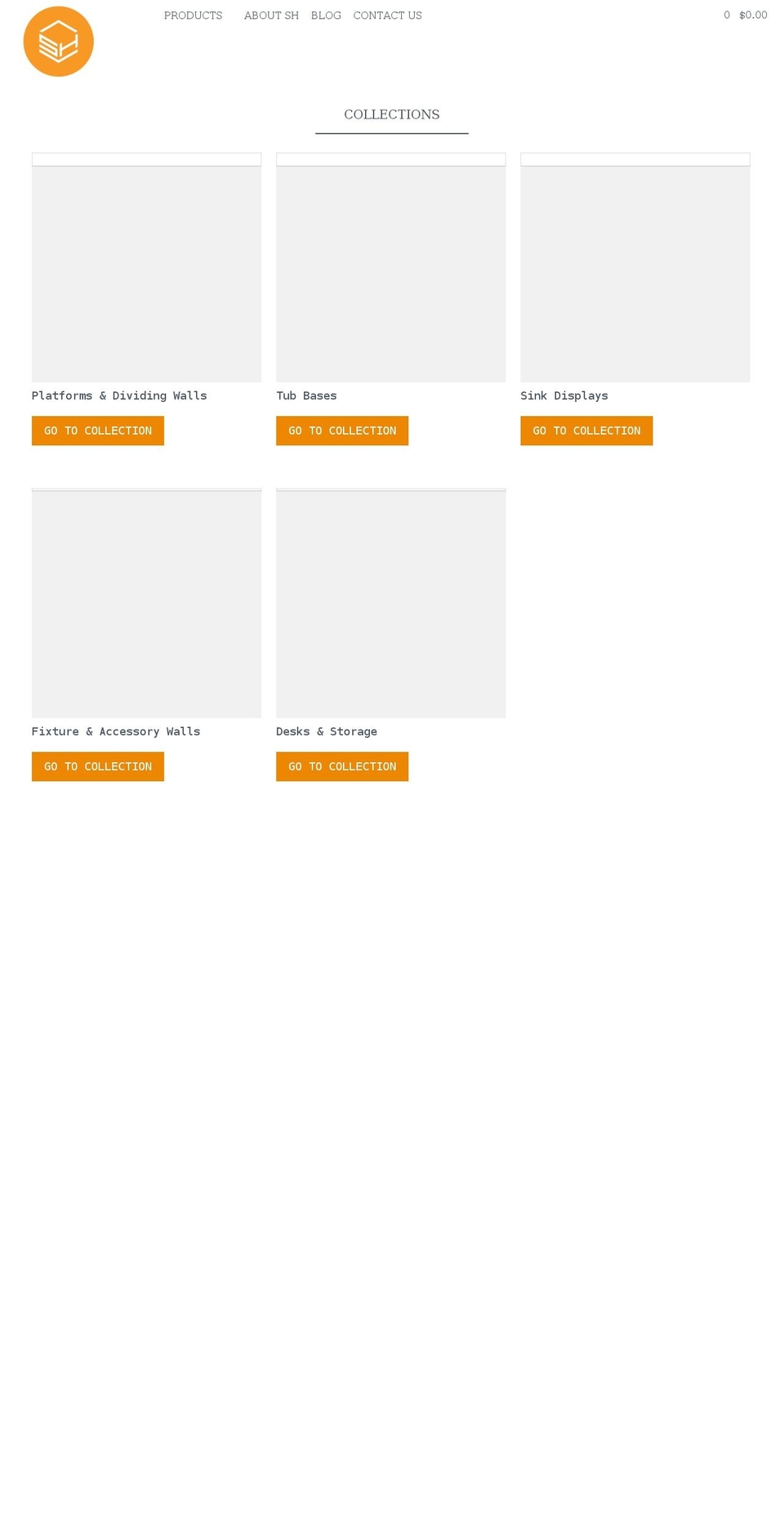 shdisplayfixtures.com shopify website screenshot