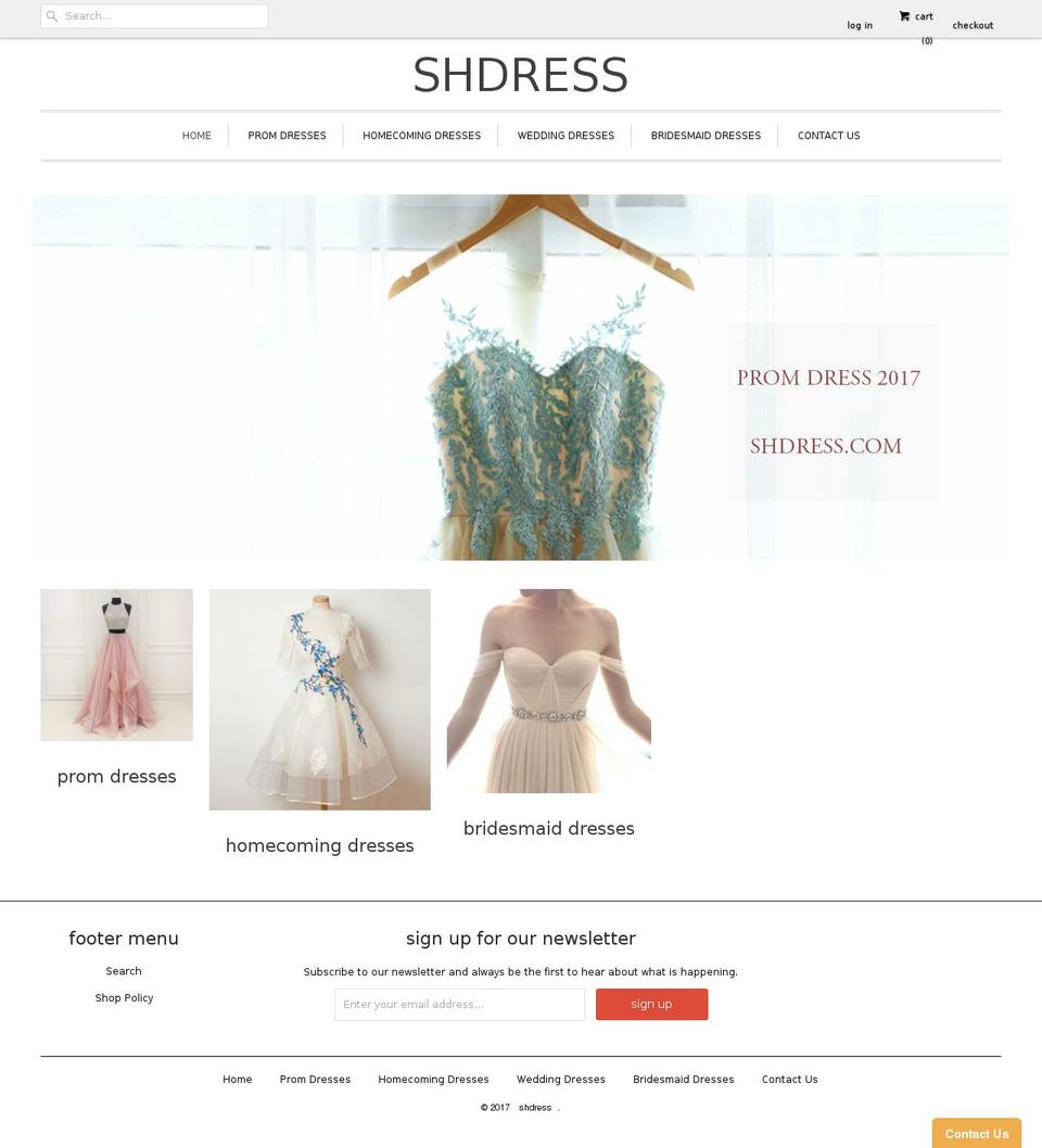 shdress.com shopify website screenshot