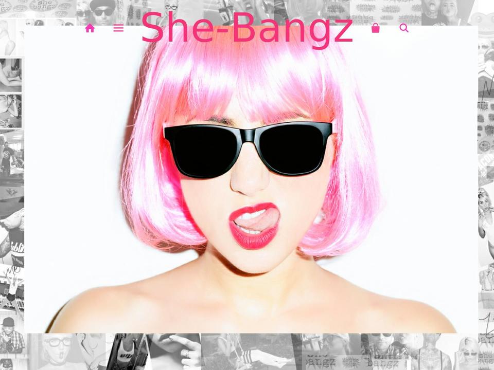 she-bangz.com shopify website screenshot