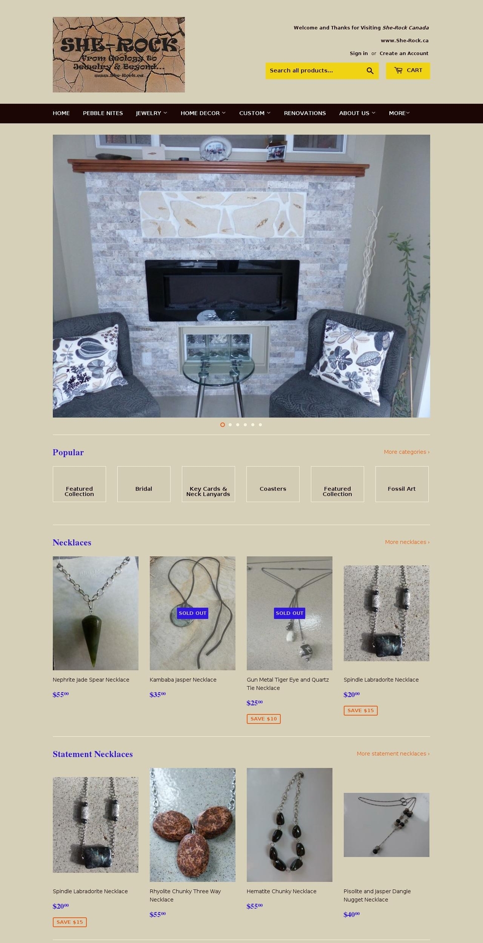 she-rock.ca shopify website screenshot