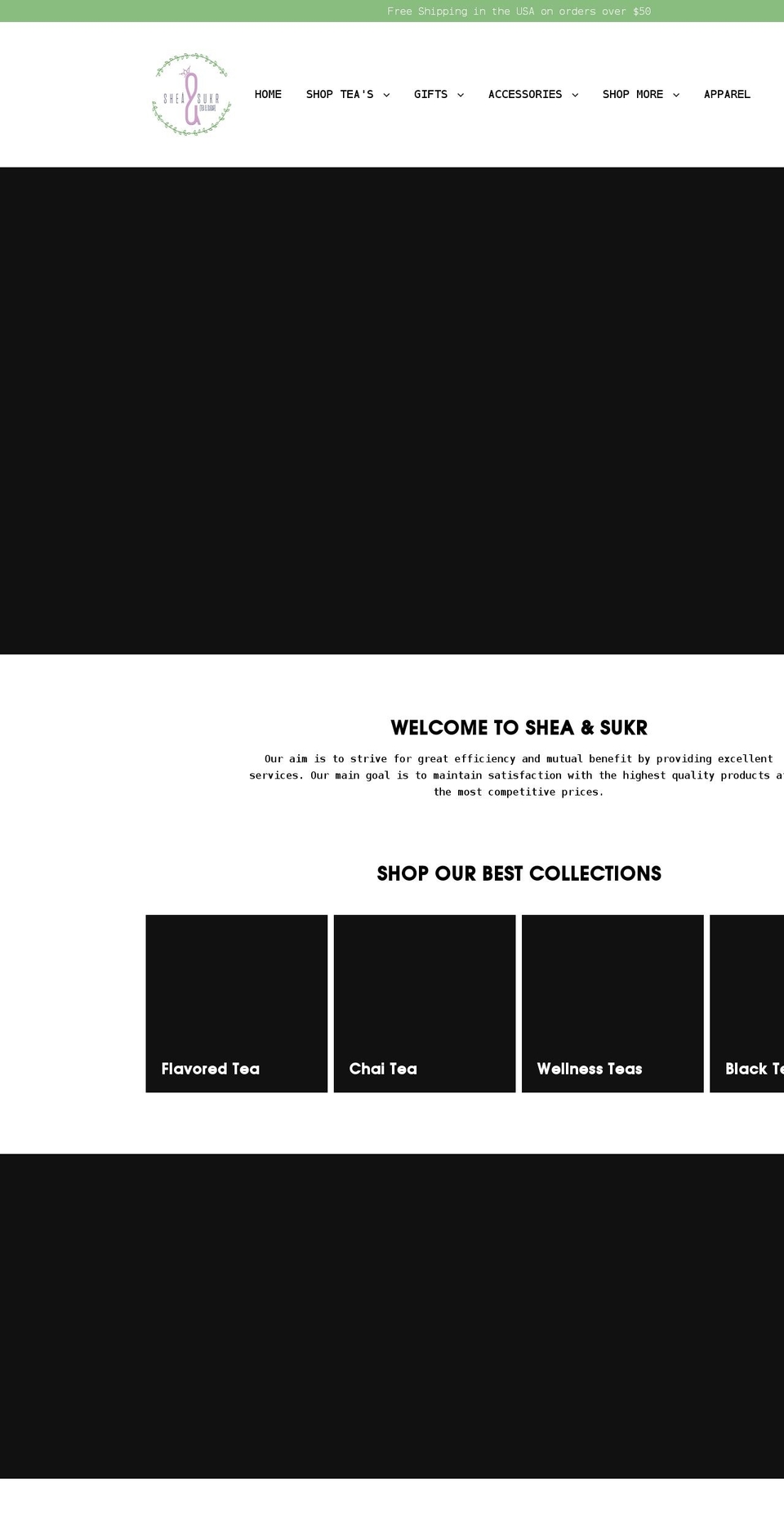 sheaandsukr.com shopify website screenshot