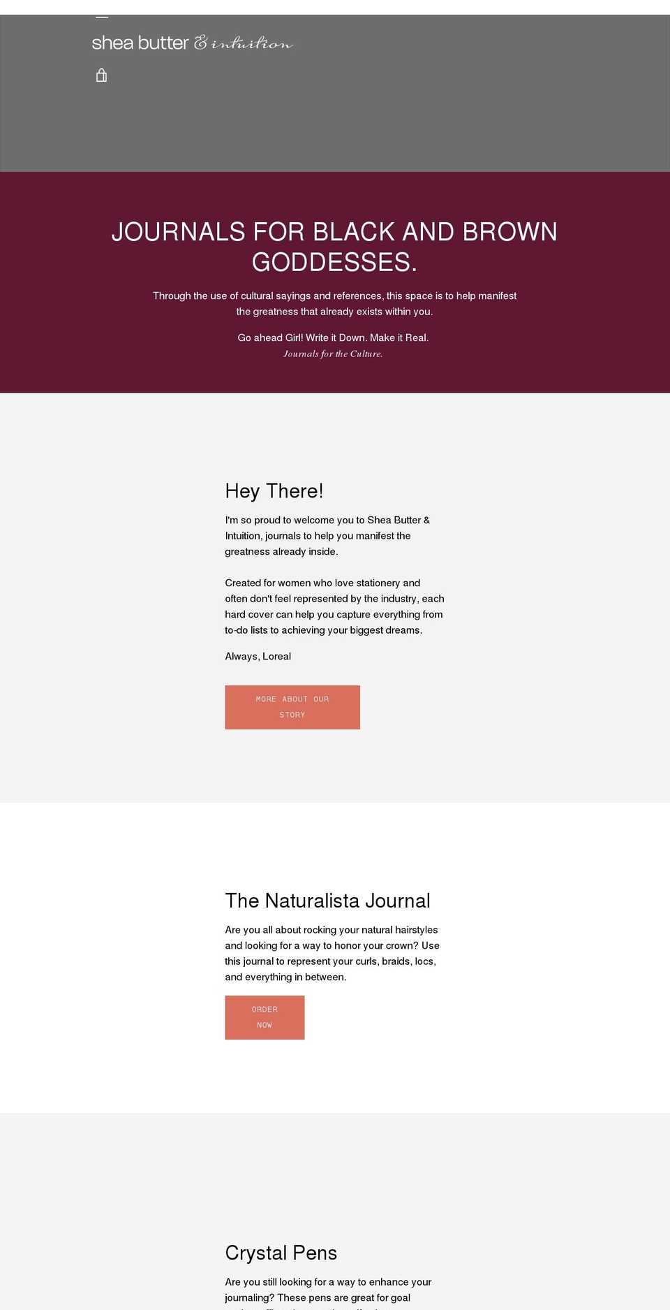 sheabutterandintuition.com shopify website screenshot