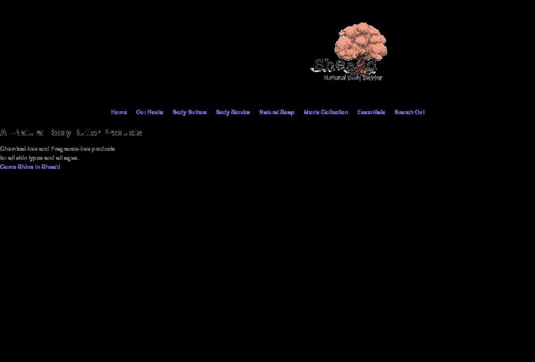 sheadbodybutter.com shopify website screenshot