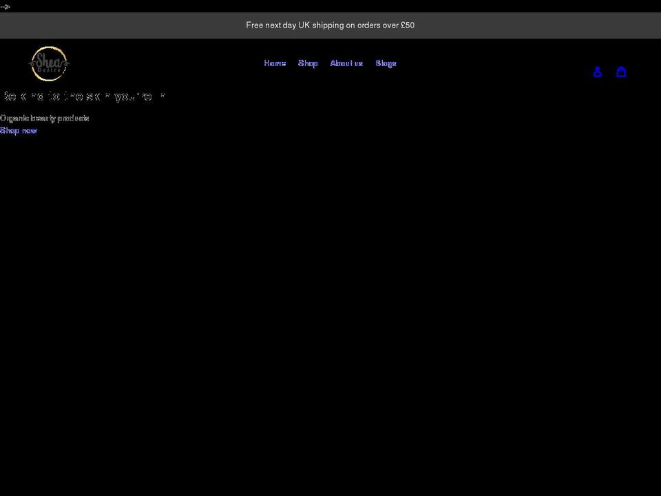 sheadesire.co.uk shopify website screenshot
