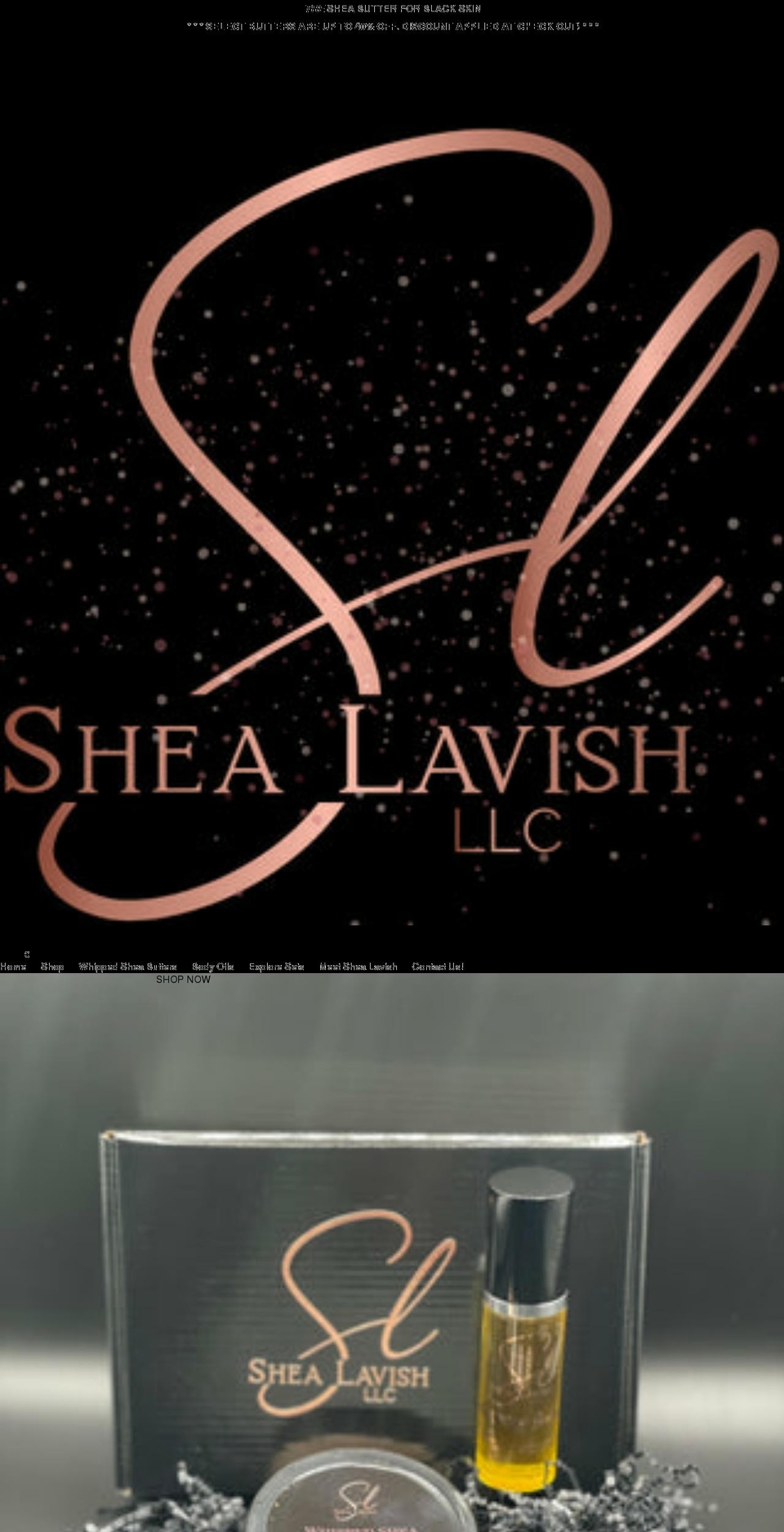 shealavish.com shopify website screenshot