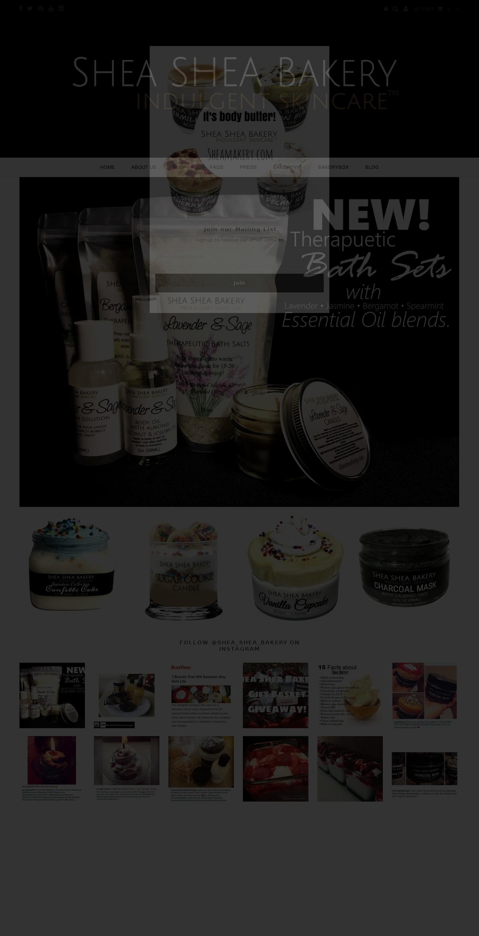 sheamakery.com shopify website screenshot