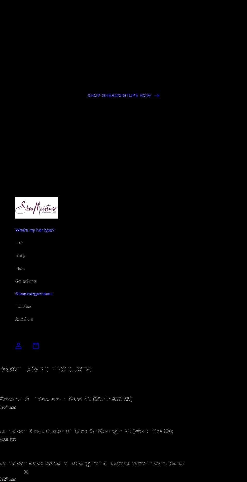 sheamoisture.com.au shopify website screenshot