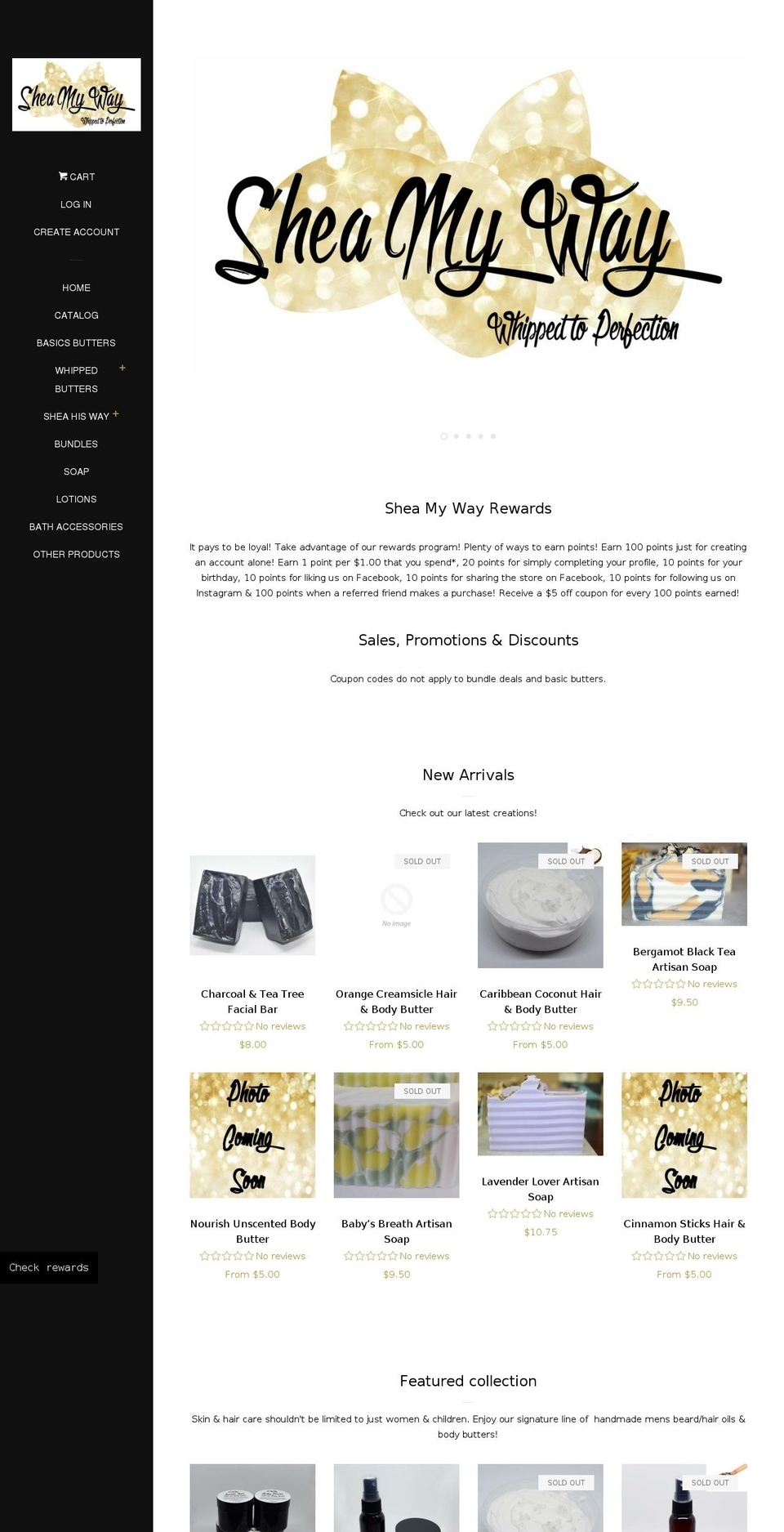 sheamyway.com — Shopify storefront screenshot