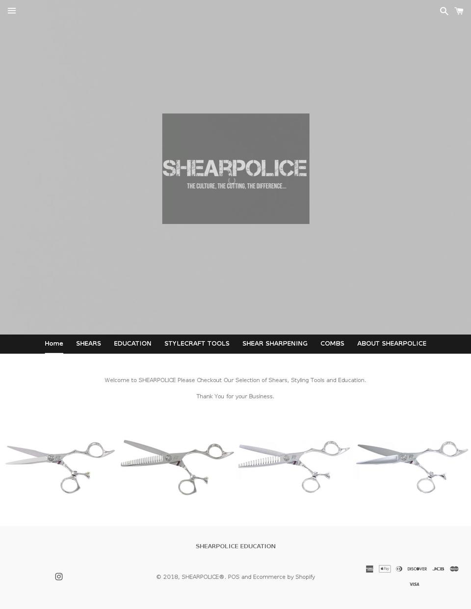 shearpolice.com — Shopify storefront screenshot