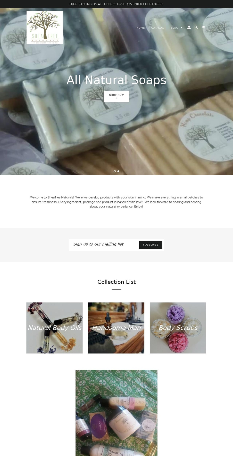 sheatreenaturals.com — Shopify storefront screenshot