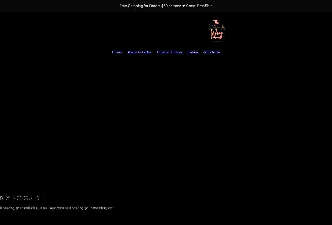 sheawaycollection.com shopify website screenshot