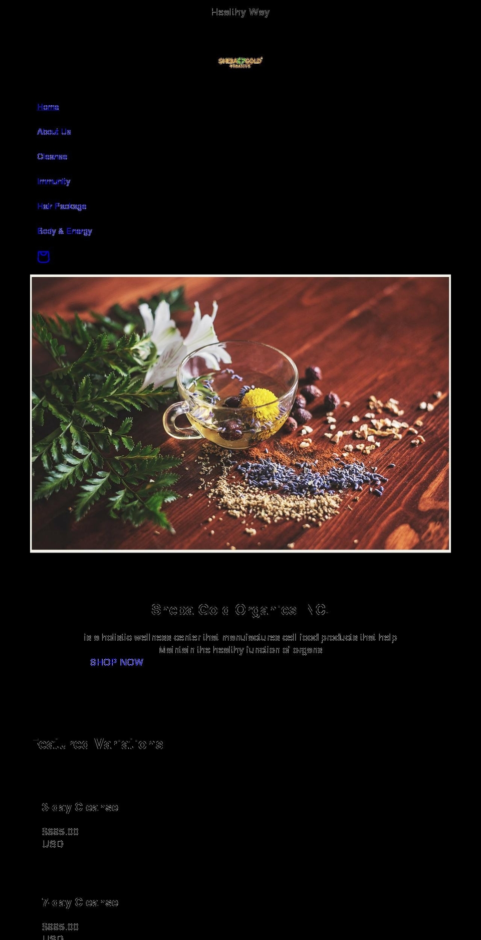 sheba-gold.com shopify website screenshot