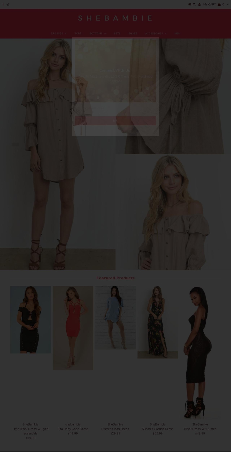 shebambie.com — Shopify storefront screenshot