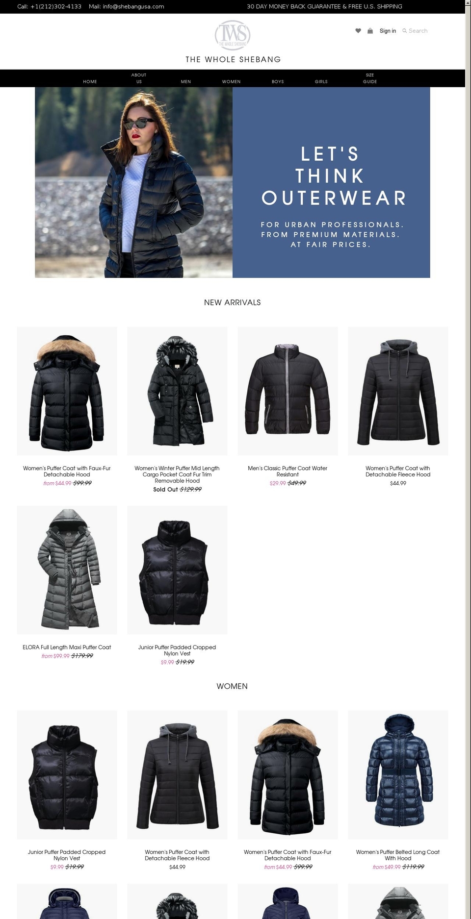 The Whole Shebang - Latest with Installments me Shopify theme site example shebangusa.com