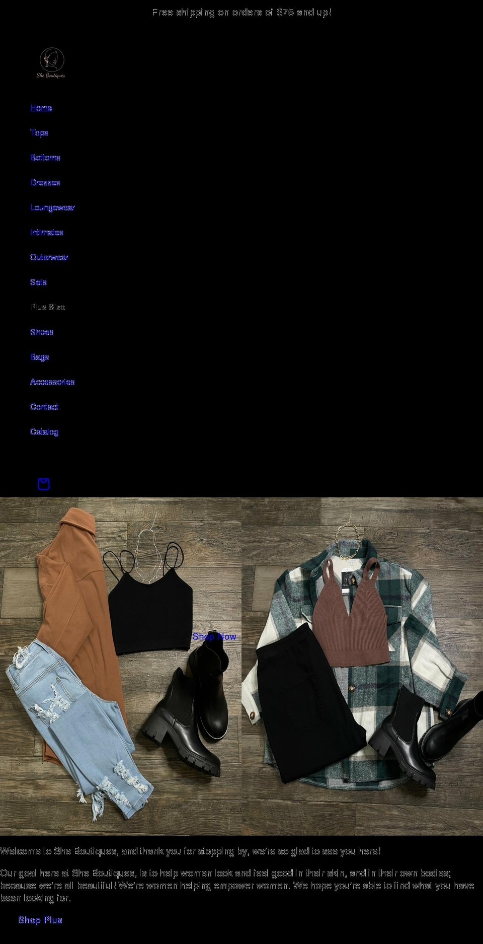 sheboutiques.com shopify website screenshot