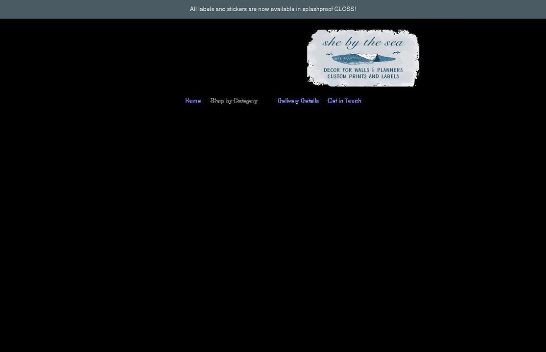 shebythesea.co.uk shopify website screenshot