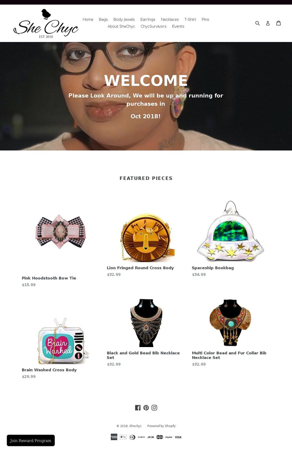 shechyc.com — Shopify storefront screenshot