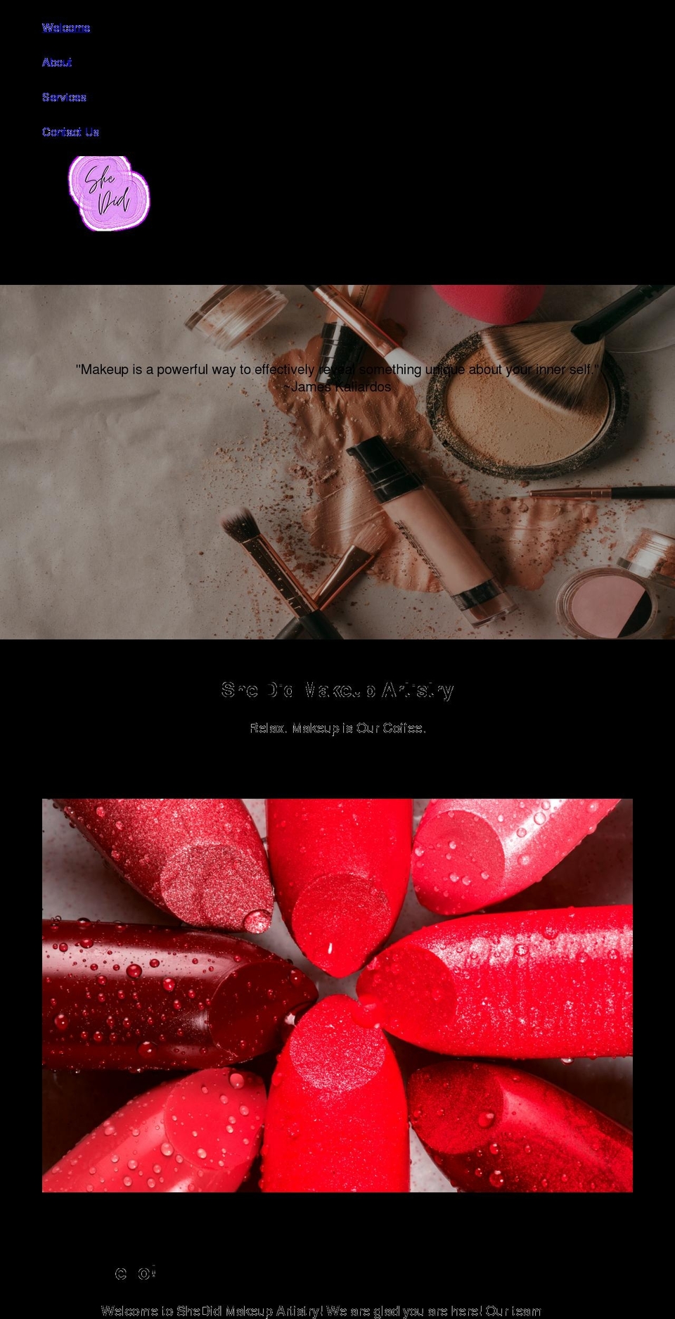 shedidcosmetics.com shopify website screenshot