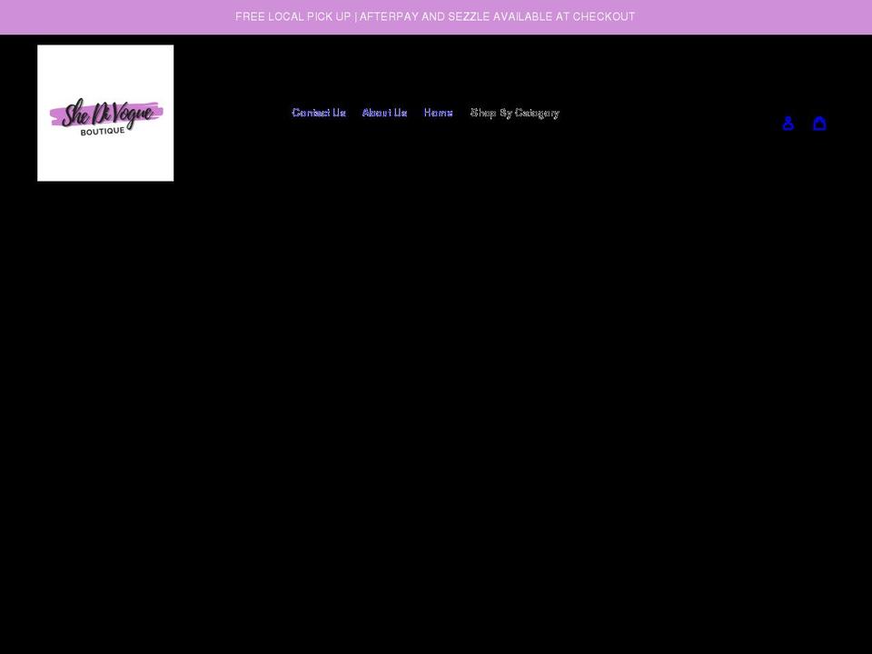 shedivogue.com shopify website screenshot