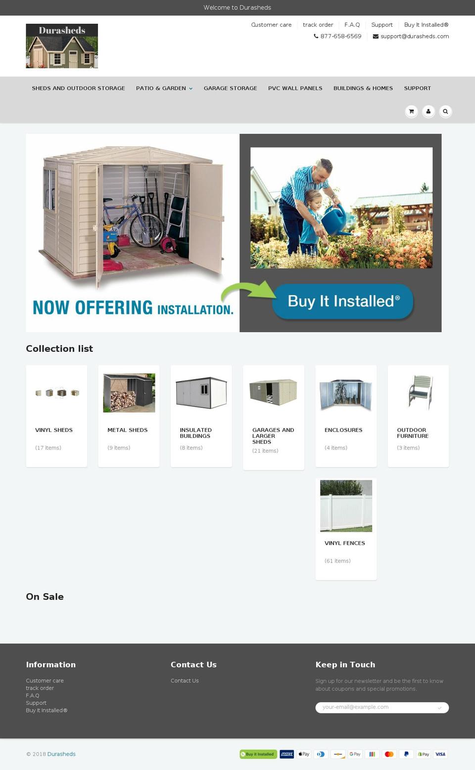 shedsdepot.com — Shopify storefront screenshot