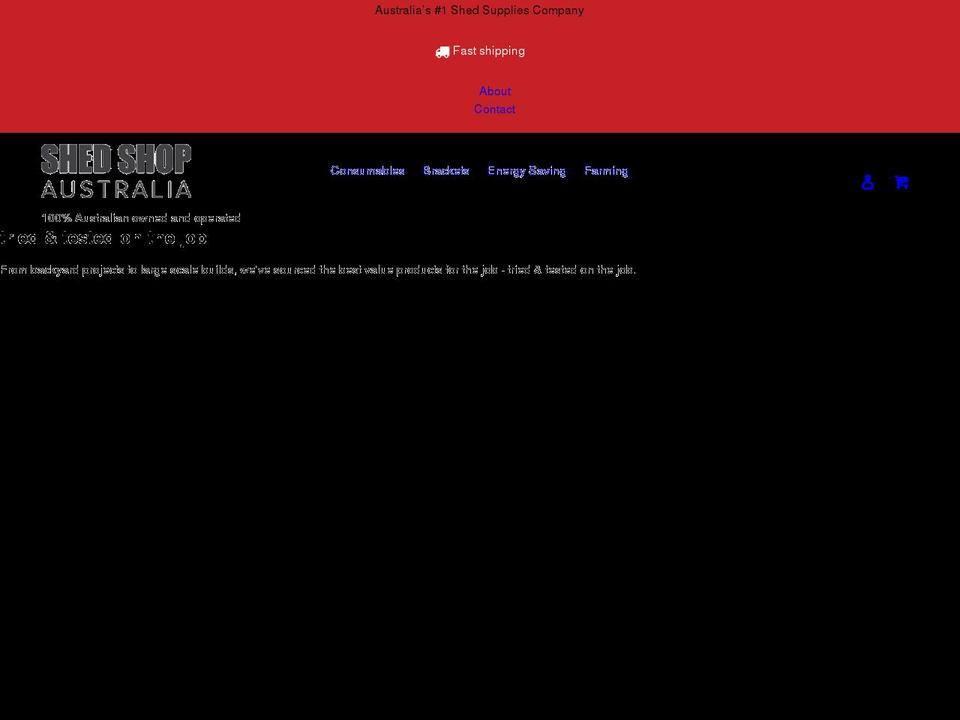 shedshop.com.au shopify website screenshot
