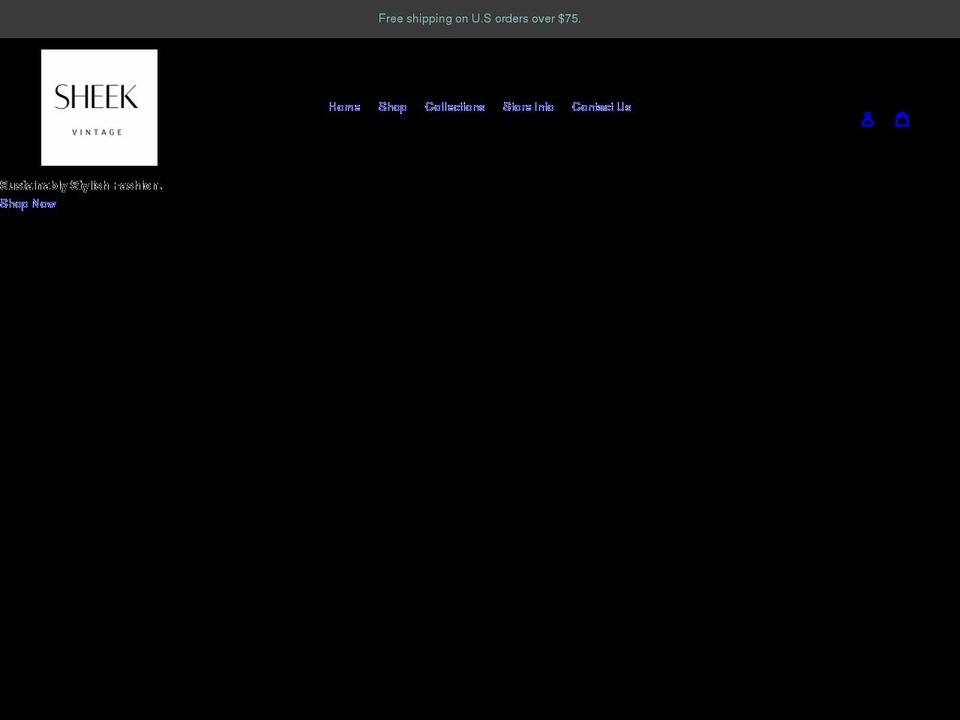 sheekvintageboutique.com shopify website screenshot