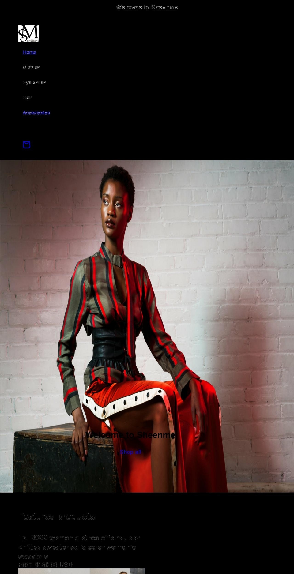 sheenme.com shopify website screenshot