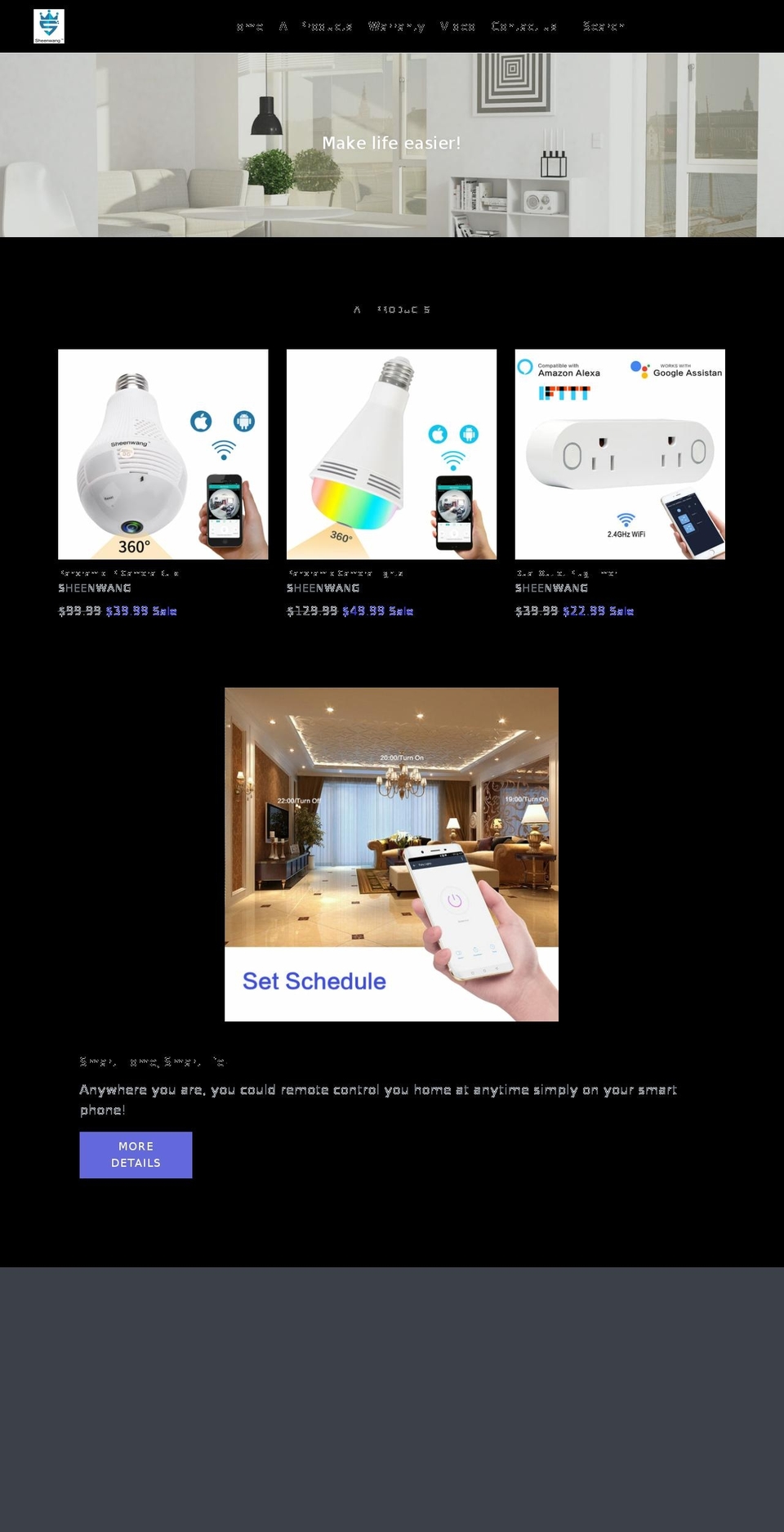 sheenwang.com — Shopify storefront screenshot