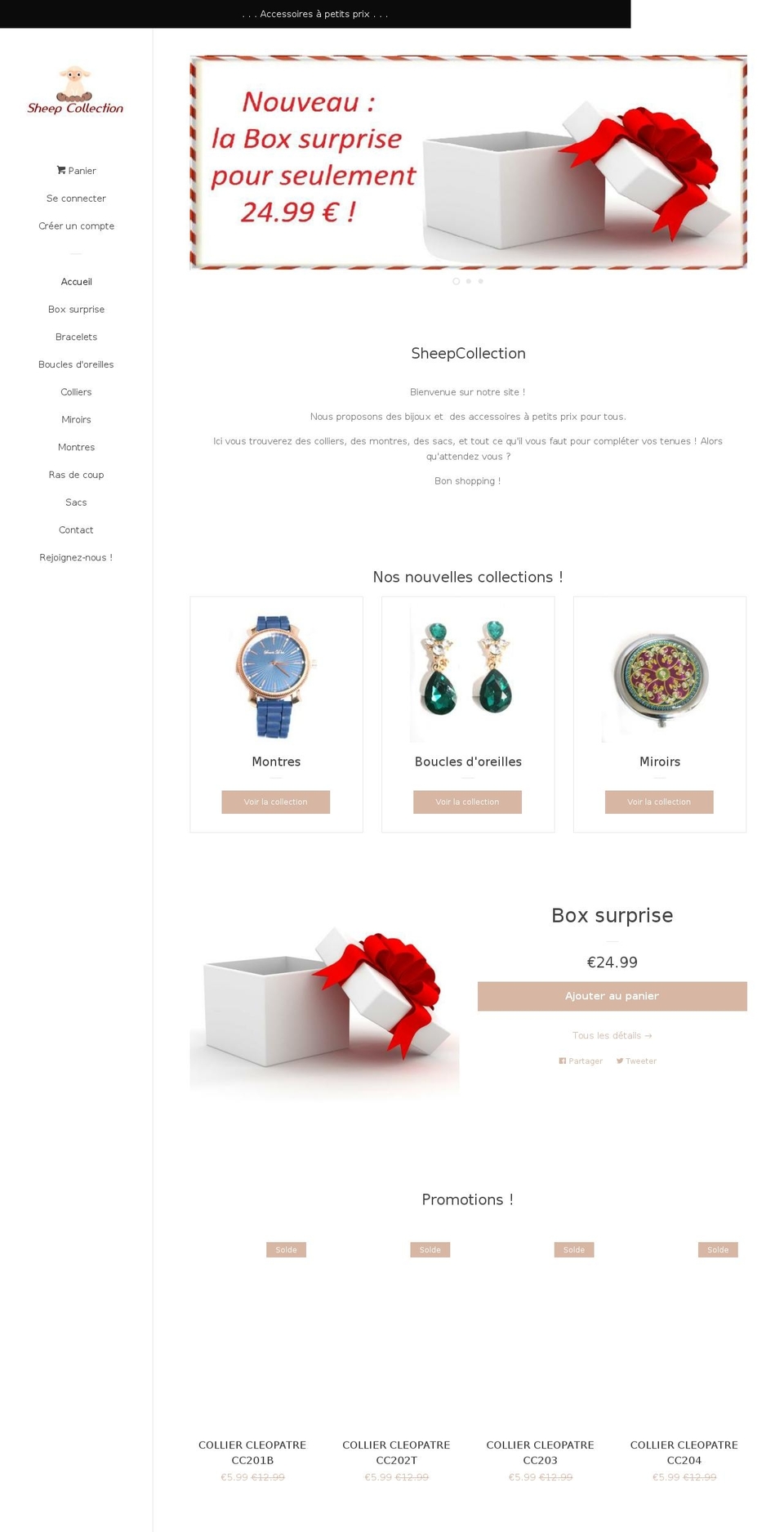 sheepcollection.com — Shopify storefront screenshot