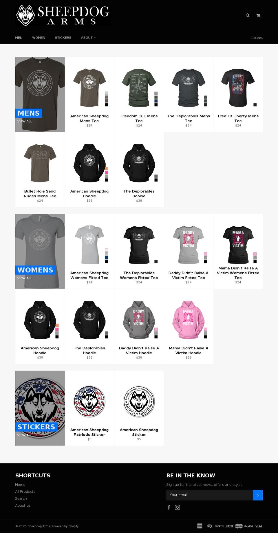 sheepdogarms.com shopify website screenshot