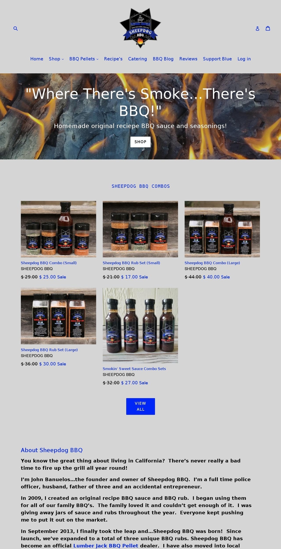 sheepdogbbq.com — Shopify storefront screenshot