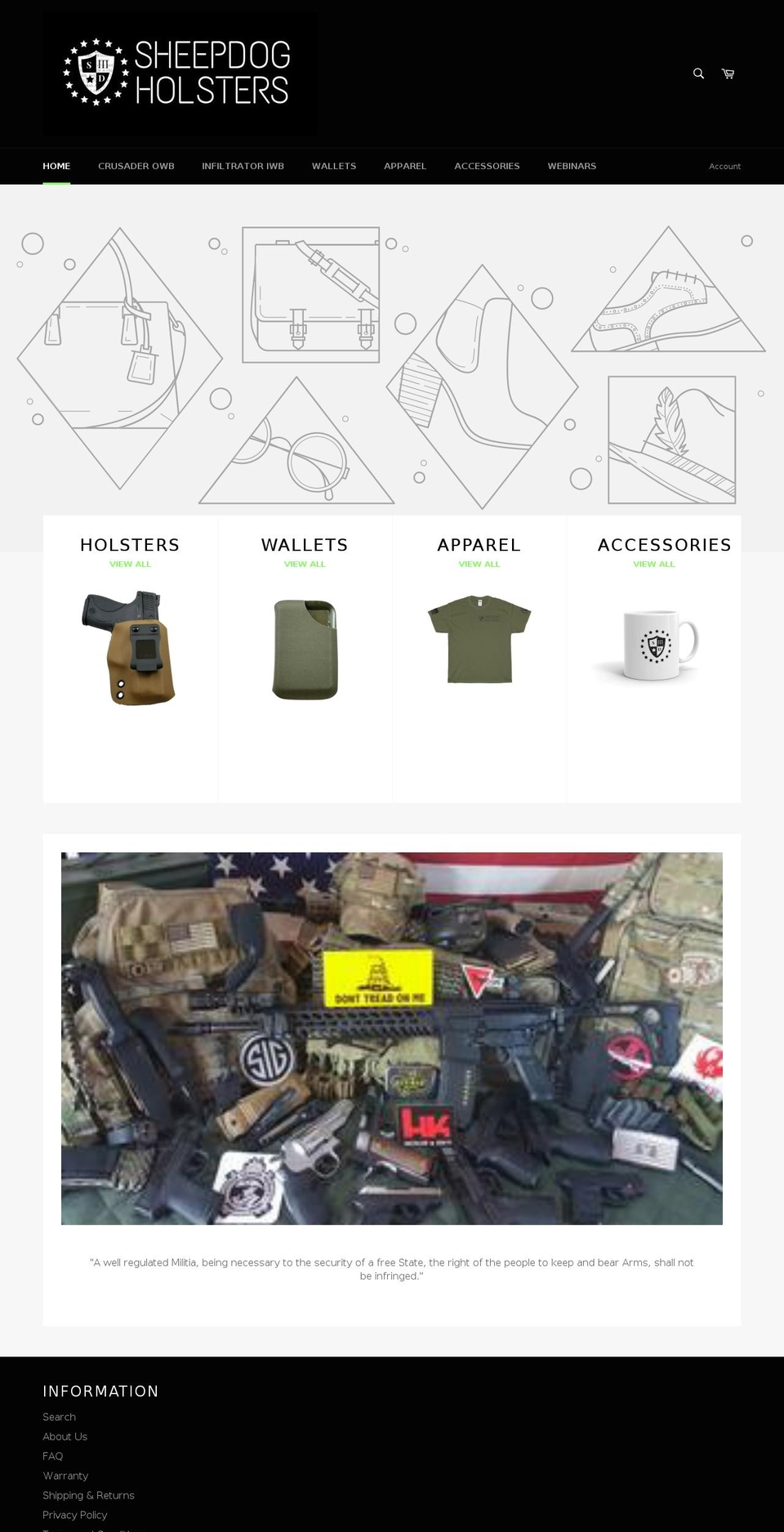 sheepdogholsters.com — Shopify storefront screenshot